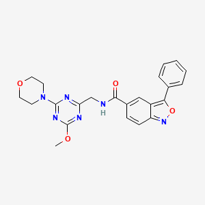 N-((4-methoxy-6-morpholino-1,3,5-triazin-2-yl)methyl)-3-phenylbenzo[c]isoxazole-5-carboxamide