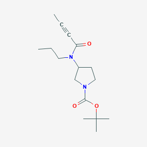 molecular formula C16H26N2O3 B2633261 Tert-butyl 3-[but-2-ynoyl(propyl)amino]pyrrolidine-1-carboxylate CAS No. 2411317-85-4
