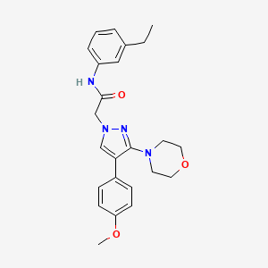 molecular formula C24H28N4O3 B2633268 N-(3-ethylphenyl)-2-(4-(4-methoxyphenyl)-3-morpholino-1H-pyrazol-1-yl)acetamide CAS No. 1286719-34-3