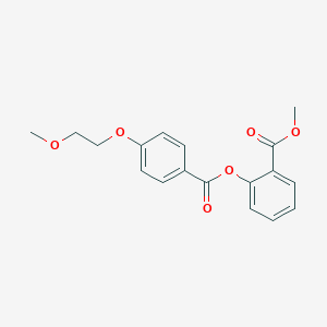 molecular formula C18H18O6 B263327 Methyl 2-{[4-(2-methoxyethoxy)benzoyl]oxy}benzoate 