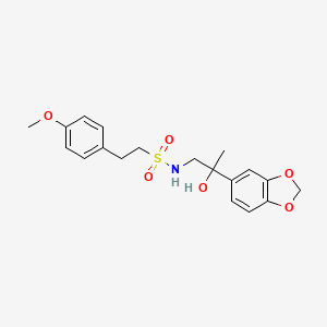 molecular formula C19H23NO6S B2633275 N-(2-(benzo[d][1,3]dioxol-5-yl)-2-hydroxypropyl)-2-(4-methoxyphenyl)ethanesulfonamide CAS No. 1396773-67-3