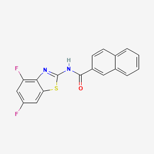 molecular formula C18H10F2N2OS B2633283 N-(4,6-二氟-1,3-苯并噻唑-2-基)萘-2-甲酰胺 CAS No. 797008-13-0