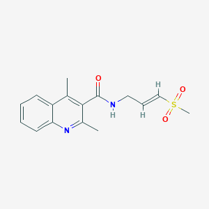 molecular formula C16H18N2O3S B2633285 2,4-Dimethyl-N-[(E)-3-methylsulfonylprop-2-enyl]quinoline-3-carboxamide CAS No. 2305572-42-1