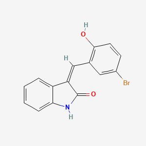 molecular formula C15H10BrNO2 B2633299 (3Z)-3-[(5-bromo-2-hydroxyphenyl)methylidene]-1H-indol-2-one CAS No. 313969-64-1