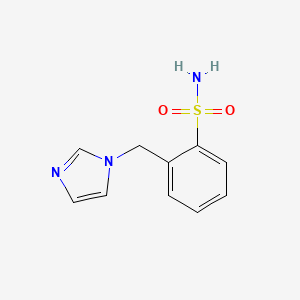 molecular formula C10H11N3O2S B2633313 2-(1H-imidazol-1-ylmethyl)benzene-1-sulfonamide CAS No. 1443980-35-5