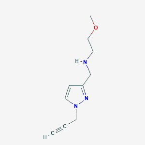 molecular formula C10H15N3O B2633317 (2-Methoxyethyl)({[1-(prop-2-yn-1-yl)-1H-pyrazol-3-yl]methyl})amine CAS No. 1339494-97-1