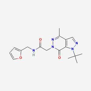molecular formula C17H21N5O3 B2633318 2-(1-(tert-butyl)-4-methyl-7-oxo-1H-pyrazolo[3,4-d]pyridazin-6(7H)-yl)-N-(furan-2-ylmethyl)acetamide CAS No. 1170536-31-8