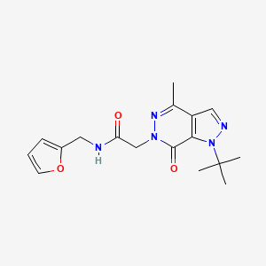 molecular formula C17H21N5O3 B2633318 2-(1-(叔丁基)-4-甲基-7-氧代-1H-吡唑并[3,4-d]嘧啶-6(7H)-基)-N-(呋喃-2-基甲基)乙酰胺 CAS No. 1170536-31-8