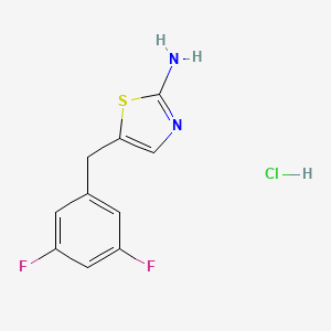 molecular formula C10H9ClF2N2S B2633323 5-[(3,5-Difluorophenyl)methyl]-1,3-thiazol-2-amine hydrochloride CAS No. 1955540-06-3