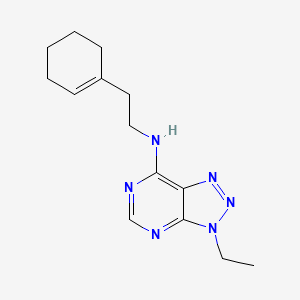 molecular formula C14H20N6 B2633326 N-[2-(cyclohexen-1-yl)ethyl]-3-ethyltriazolo[4,5-d]pyrimidin-7-amine CAS No. 899978-43-9