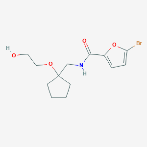 molecular formula C13H18BrNO4 B2633336 5-溴-N-((1-(2-羟乙氧基)环戊基)甲基)呋喃-2-甲酰胺 CAS No. 2175978-72-8