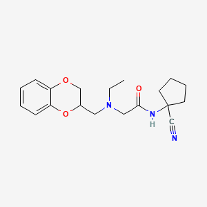 molecular formula C19H25N3O3 B2633339 N-(1-cyanocyclopentyl)-2-{[(2,3-dihydro-1,4-benzodioxin-2-yl)methyl](ethyl)amino}acetamide CAS No. 1097436-79-7