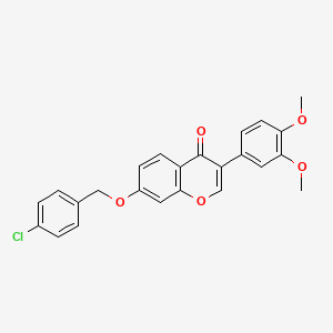 molecular formula C24H19ClO5 B2633341 7-[(4-氯苯基)甲氧基]-3-(3,4-二甲氧基苯基)色烯-4-酮 CAS No. 637750-23-3