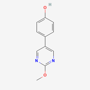 molecular formula C11H10N2O2 B2633344 4-(2-甲氧基嘧啶-5-基)苯酚 CAS No. 1780278-53-6