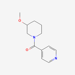 molecular formula C12H16N2O2 B2633348 4-(3-Methoxypiperidine-1-carbonyl)pyridine CAS No. 2097863-12-0