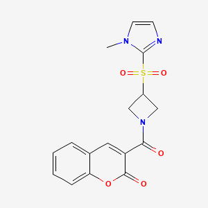 3-(3-((1-methyl-1H-imidazol-2-yl)sulfonyl)azetidine-1-carbonyl)-2H-chromen-2-one