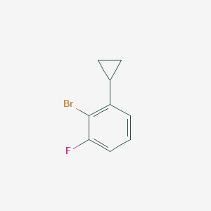 molecular formula C9H8BrF B2633359 2-溴-1-环丙基-3-氟苯 CAS No. 1434127-29-3