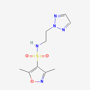 molecular formula C9H13N5O3S B2633363 N-(2-(2H-1,2,3-三唑-2-基)乙基)-3,5-二甲基异恶唑-4-磺酰胺 CAS No. 2097889-92-2