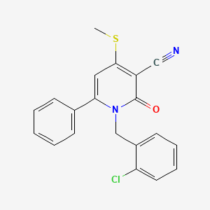 1-(2-Chlorobenzyl)-4-(methylsulfanyl)-2-oxo-6-phenyl-1,2-dihydro-3-pyridinecarbonitrile