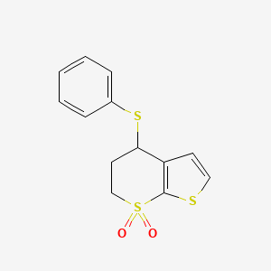 4-phenylsulfanyl-5,6-dihydro-4H-thieno[2,3-b]thiopyran 7,7-dioxide