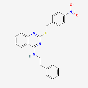 2-((4-nitrobenzyl)thio)-N-phenethylquinazolin-4-amine