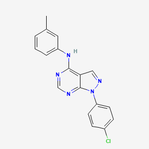 molecular formula C18H14ClN5 B2633378 1-(4-氯苯基)-N-(3-甲基苯基)-1H-吡唑并[3,4-d]嘧啶-4-胺 CAS No. 393784-92-4