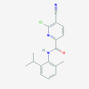 molecular formula C17H16ClN3O B2633381 6-chloro-5-cyano-N-[2-methyl-6-(propan-2-yl)phenyl]pyridine-2-carboxamide CAS No. 2094295-55-1