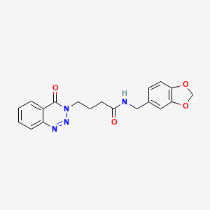 N-(1,3-benzodioxol-5-ylmethyl)-4-(4-oxo-1,2,3-benzotriazin-3-yl)butanamide