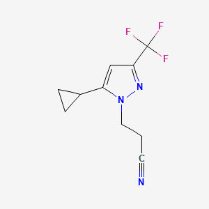 3-[5-cyclopropyl-3-(trifluoromethyl)-1H-pyrazol-1-yl]propanenitrile