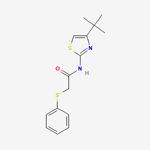 molecular formula C15H18N2OS2 B2633412 N-(4-(tert-butyl)thiazol-2-yl)-2-(phenylthio)acetamide CAS No. 895483-12-2