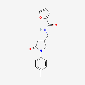 molecular formula C17H18N2O3 B2633413 N-((5-氧代-1-(对甲苯基)吡咯烷-3-基)甲基)呋喃-2-甲酰胺 CAS No. 954676-35-8