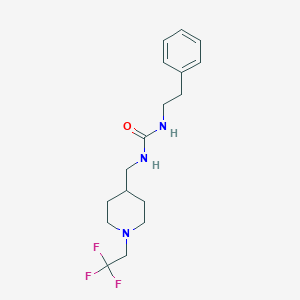 molecular formula C17H24F3N3O B2633416 1-(2-Phenylethyl)-3-[[1-(2,2,2-trifluoroethyl)piperidin-4-yl]methyl]urea CAS No. 2320179-27-7