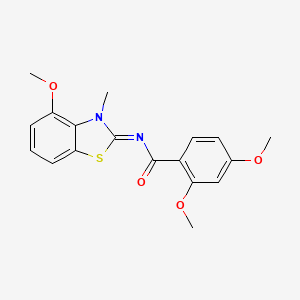 molecular formula C18H18N2O4S B2633422 (E)-2,4-二甲氧基-N-(4-甲氧基-3-甲基苯并[d]噻唑-2(3H)-亚甲基)苯甲酰胺 CAS No. 441291-26-5
