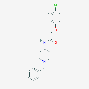 molecular formula C21H25ClN2O2 B263343 N-(1-benzylpiperidin-4-yl)-2-(4-chloro-3-methylphenoxy)acetamide 