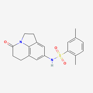 molecular formula C19H20N2O3S B2633436 2,5-二甲基-N-(4-氧代-2,4,5,6-四氢-1H-吡咯并[3,2,1-ij]喹啉-8-基)苯磺酰胺 CAS No. 898435-43-3