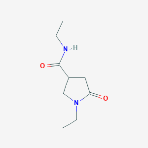 molecular formula C9H16N2O2 B263344 N,1-diethyl-5-oxopyrrolidine-3-carboxamide 
