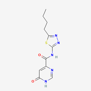 molecular formula C11H13N5O2S B2633442 N-(5-butyl-1,3,4-thiadiazol-2-yl)-6-hydroxypyrimidine-4-carboxamide CAS No. 2034361-03-8