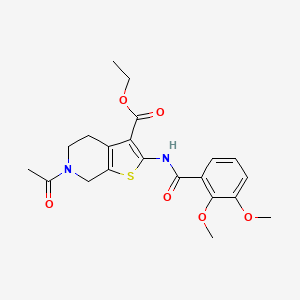 molecular formula C21H24N2O6S B2633444 Ethyl 6-acetyl-2-(2,3-dimethoxybenzamido)-4,5,6,7-tetrahydrothieno[2,3-c]pyridine-3-carboxylate CAS No. 903245-31-8