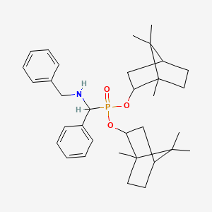 molecular formula C34H48NO3P B2633446 (-)-二莰烷基苄基氨基苄基膦酸酯 CAS No. 474879-29-3