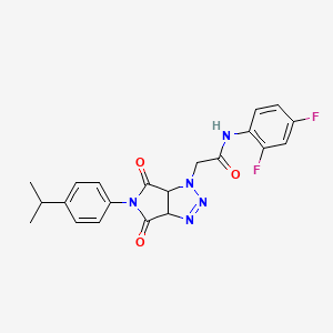 N-(2,4-difluorophenyl)-2-[5-(4-isopropylphenyl)-4,6-dioxo-4,5,6,6a-tetrahydropyrrolo[3,4-d][1,2,3]triazol-1(3aH)-yl]acetamide