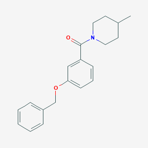 molecular formula C20H23NO2 B263345 1-[3-(Benzyloxy)benzoyl]-4-methylpiperidine 