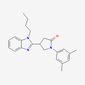 molecular formula C23H27N3O B2633452 4-(1-丁基-1H-苯并咪唑-2-基)-1-(3,5-二甲苯基)吡咯烷-2-酮 CAS No. 847397-05-1
