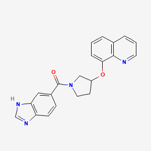 (1H-benzo[d]imidazol-5-yl)(3-(quinolin-8-yloxy)pyrrolidin-1-yl)methanone