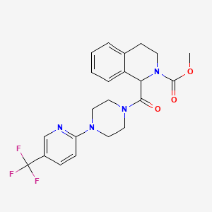 methyl 1-(4-(5-(trifluoromethyl)pyridin-2-yl)piperazine-1-carbonyl)-3,4-dihydroisoquinoline-2(1H)-carboxylate