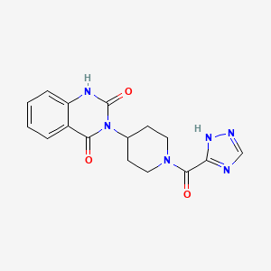 3-(1-(1H-1,2,4-triazole-5-carbonyl)piperidin-4-yl)quinazoline-2,4(1H,3H)-dione