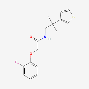 2-(2-fluorophenoxy)-N-(2-methyl-2-(thiophen-3-yl)propyl)acetamide