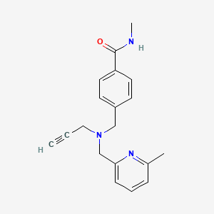 N-Methyl-4-[[(6-methylpyridin-2-yl)methyl-prop-2-ynylamino]methyl]benzamide