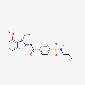 (Z)-4-(N-butyl-N-ethylsulfamoyl)-N-(4-ethoxy-3-ethylbenzo[d]thiazol-2(3H)-ylidene)benzamide