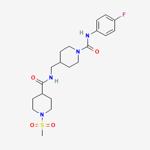 N-(4-fluorophenyl)-4-((1-(methylsulfonyl)piperidine-4-carboxamido)methyl)piperidine-1-carboxamide