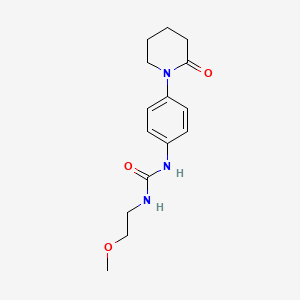 1-(2-Methoxyethyl)-3-(4-(2-oxopiperidin-1-yl)phenyl)urea